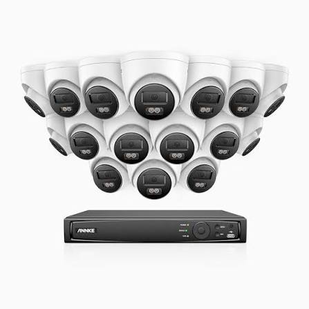 Kit profesional de 16 cámaras de seguridad 4K con NVR
